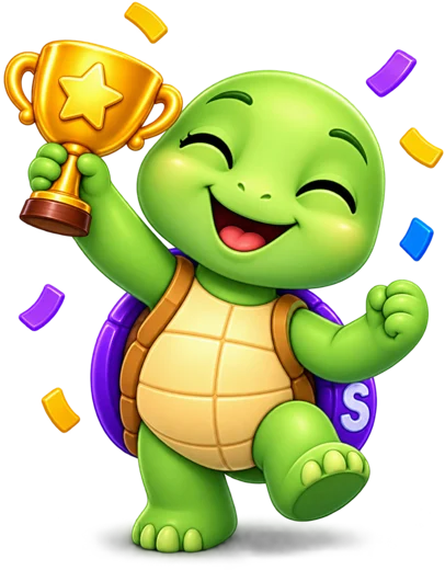 Shelly celebrating with a trophy